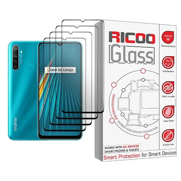 محافظ صفحه نمایش ریکو مدل Glass MIX004 مناسب برای گوشی موبایل ریلمی 5i بسته چهار عددی