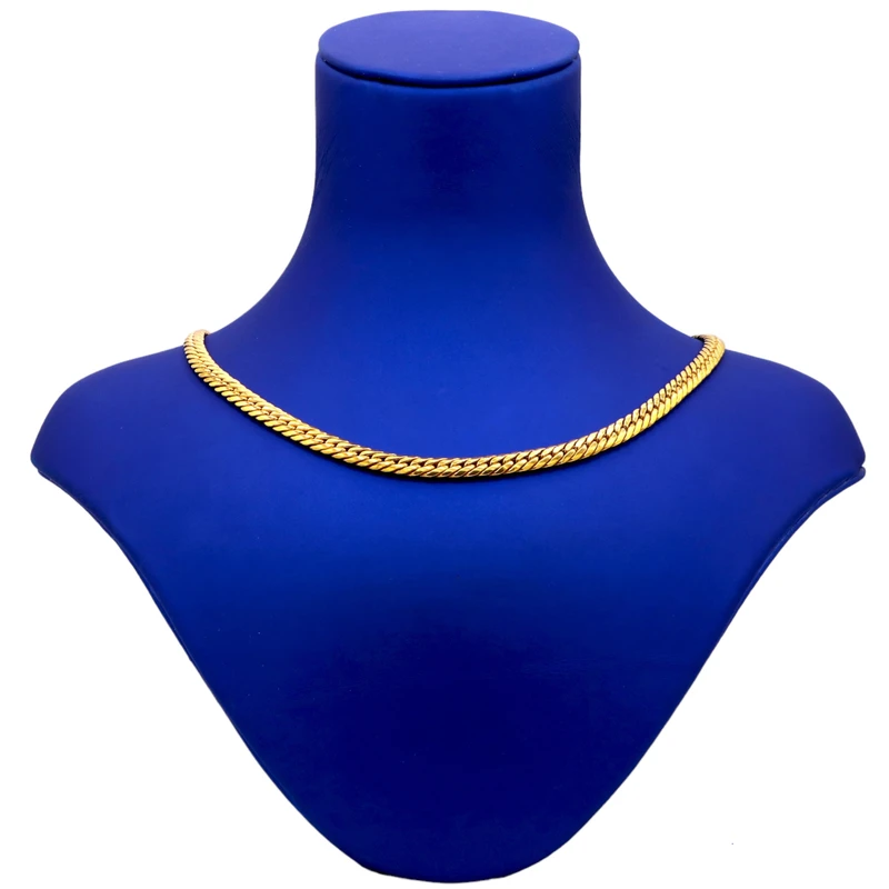 زنجیر طرح کارتیه طلا 18 عیار زنانه گالری رحمانی مدل حصیری 044