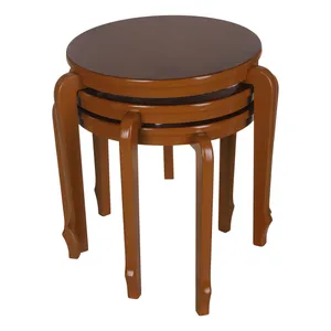 میز عسلی طرح دایره مدل H5 مجموعه 3 عددی