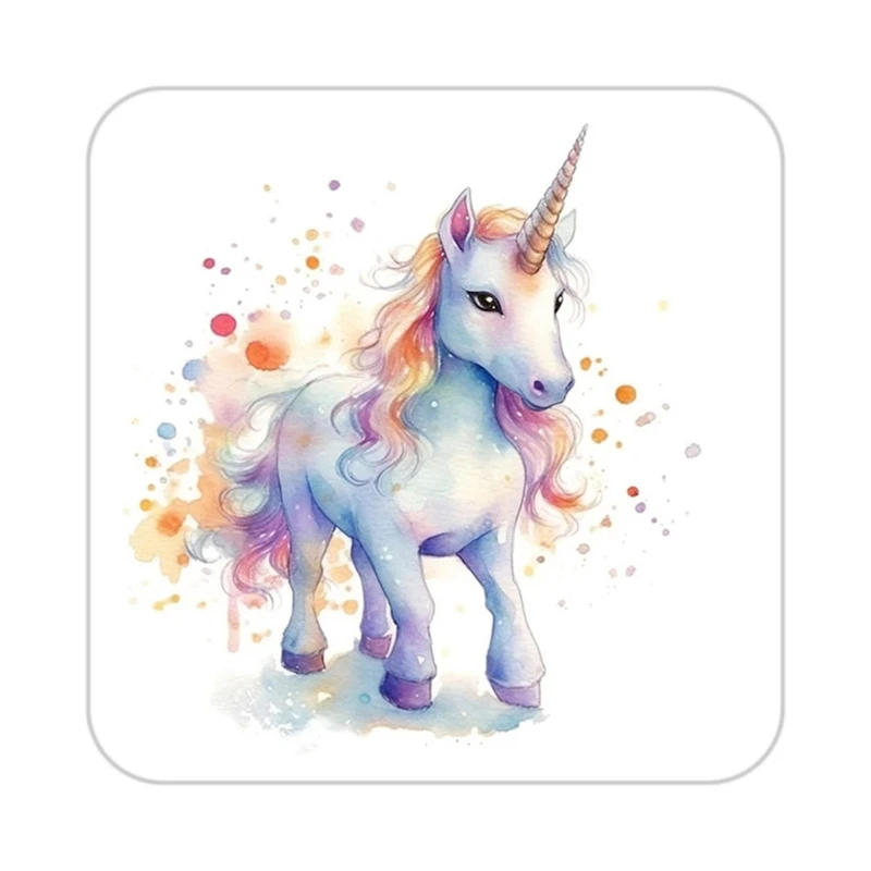 زیر لیوانی کاکتی طرح اسب تک شاخ و یونیکورن مدل mp31716