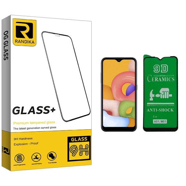 محافظ صفحه نمایش 9D راندیکا مدل GLD مناسب برای گوشی موبایل سامسونگ Galaxy A01 / M01