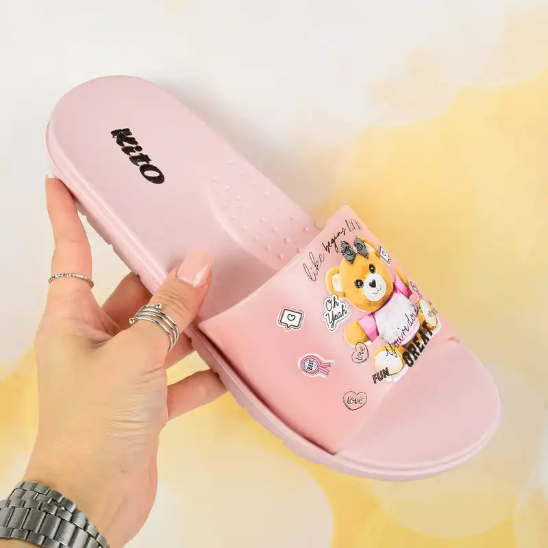 دمپایی زنانه کیتو مدل FUNNY TEDY BEAR KLBS.4004