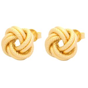 گوشواره سوزنی طلا 18 عیار زنانه طلای مستجابی مدل گره کد 750