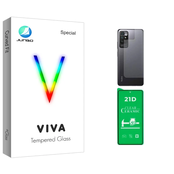 محافظ صفحه نمایش سرامیکی جانبو مدل Viva Pro مناسب برای گوشی موبایل شیائومی Redmi Note 11 4G به همراه محافظ پشت گوشی