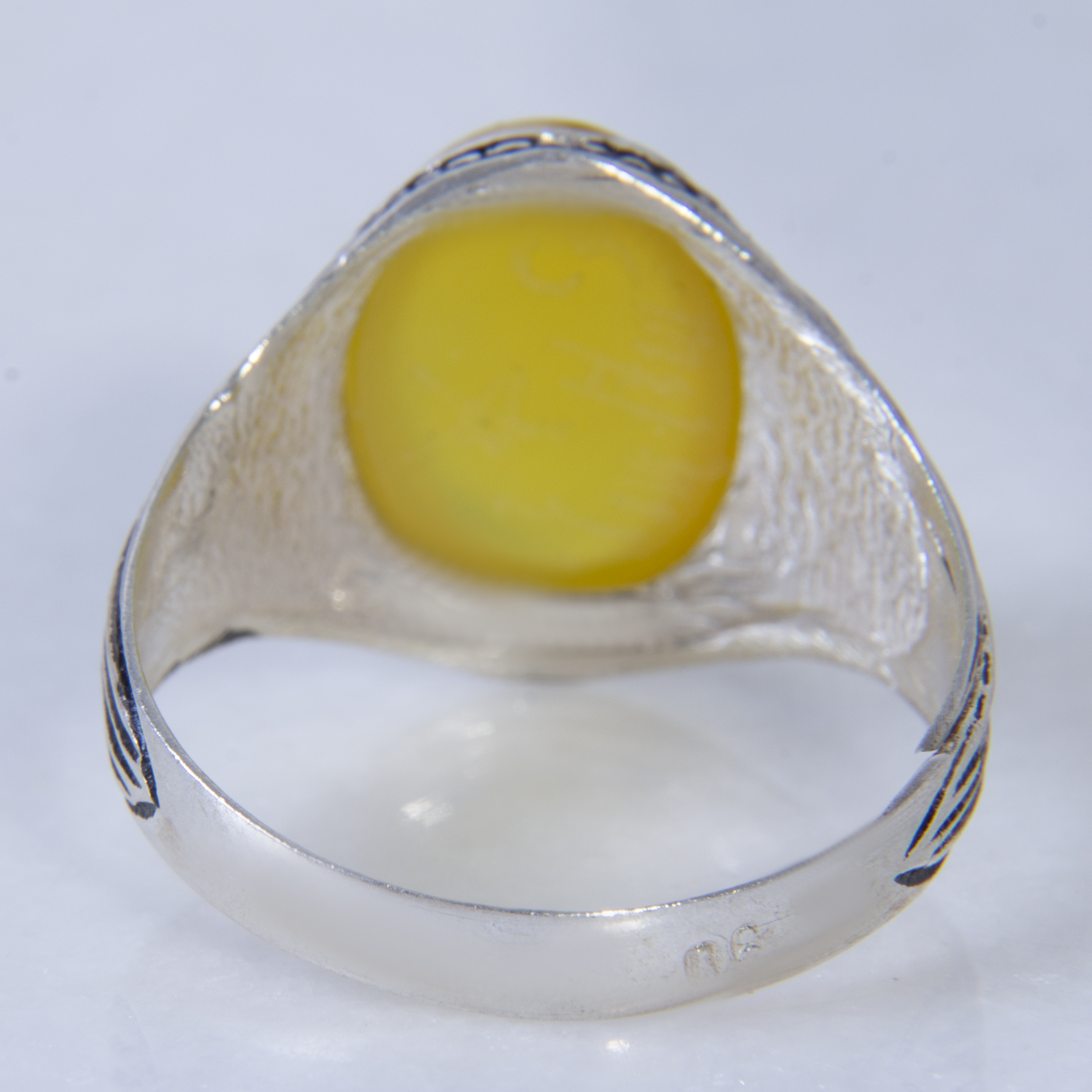 انگشتر نقره مردانه مدل سنگ عقیق شرف الشمس رکاب سیلندری کد AM_085