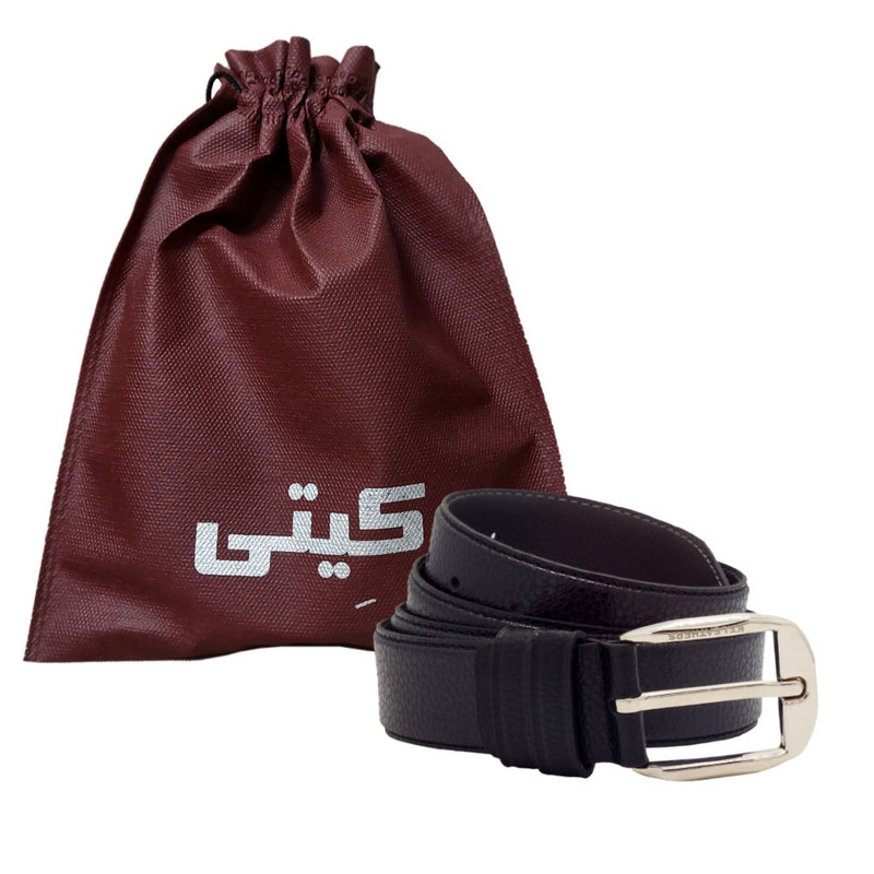 کمربند مردانه کیتی مدل چرم قلابدار دوختی کد T684IN705