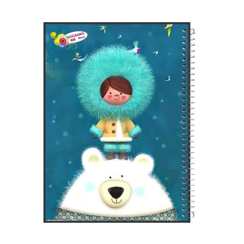 دفتر مشق 60 برگ گلبرگ مدل کودکانه کد 2450