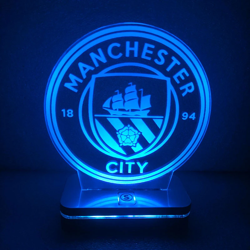  چراغ خواب سان لیزر طرح تیم فوتبال منچستر سیتی مدل هفت رنگ