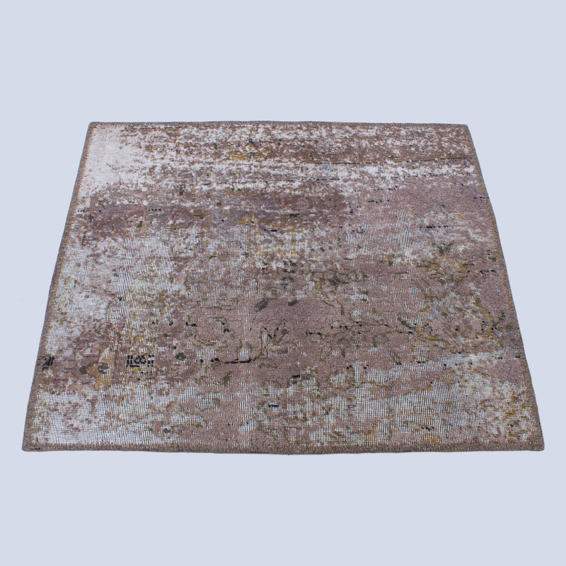 فرش دستباف رنگ شده یک متری مدل خاک کد 13901