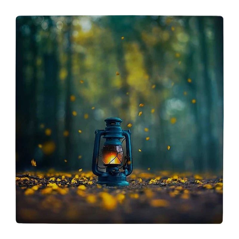 زیر لیوانی  طرح فانوس و جنگل کد    4793683_3475