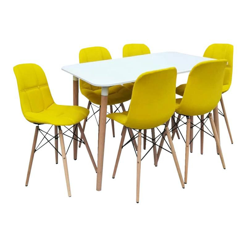 میز و صندلی ناهارخوری شش نفره مدل htr7