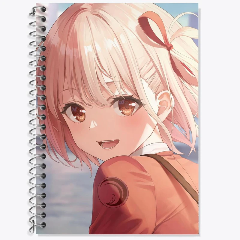 دفتر لغت 50 برگ خندالو مدل چیساتو انیمه لیکوریس ریکویل Lycoris Recoil کد 23104