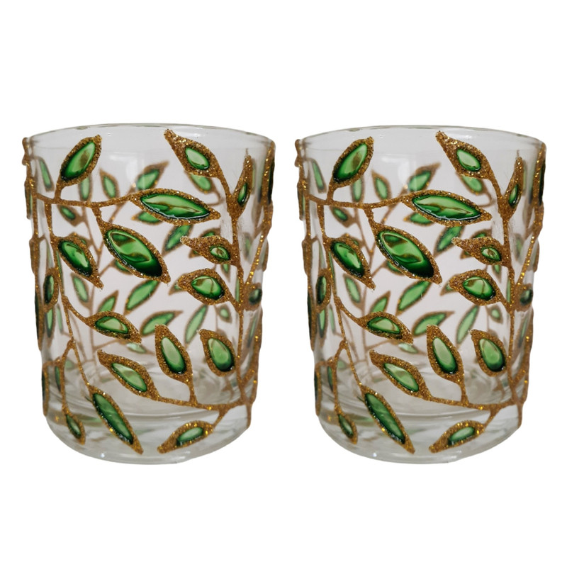 جاشمعی طرح برگ زرین کد 002  بسته دو عددی
