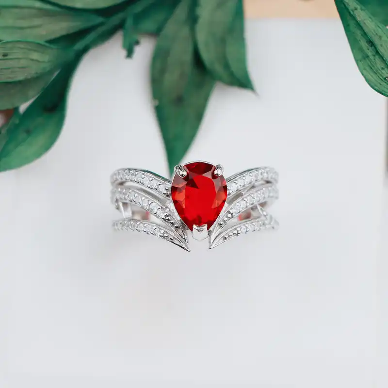 انگشتر نقره زنانه جی تی ای مدل جی نایس 50