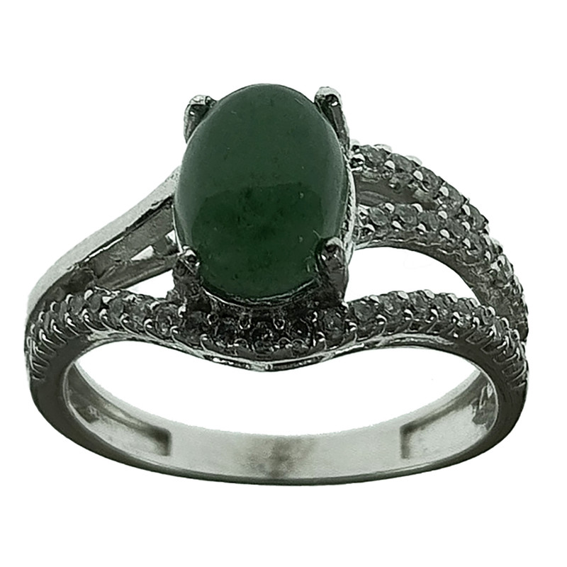 انگشتر نقره زنانه سلین کالا مدل عقیق یشم کد 110 انگشتر نقره زنانه سلین کالا مدل عقیق یشم کد 110