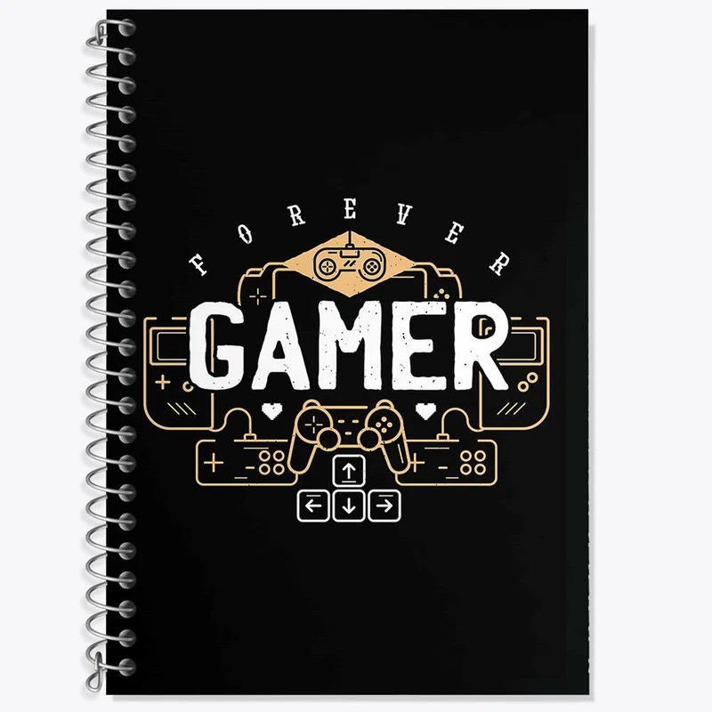دفتر زبان 50 برگ خندالو مدل سه خط طرح گیمر Gamer کد 3901