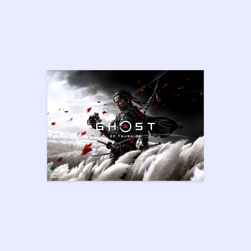 پوستر هومرو مدل فلزی طرح Ghost of tsushima کد PS844