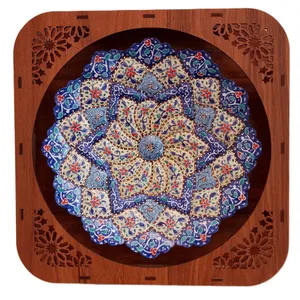 بشقاب میناکاری مدل ختایی کد V35