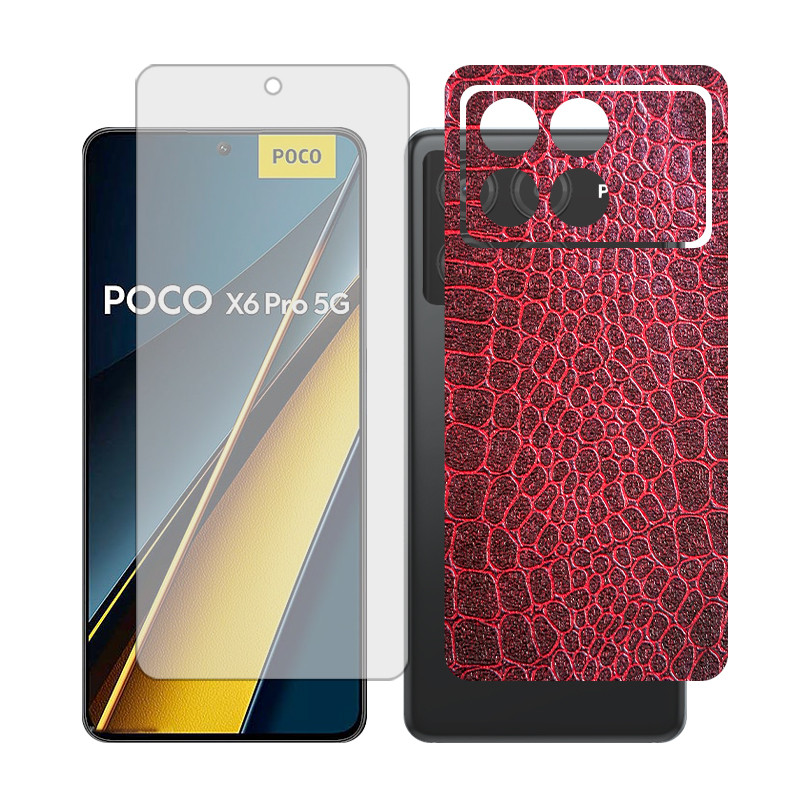 محافظ صفحه نمایش مات گلس مدل Together مناسب برای گوشی موبایل شیائومی Poco X6 Pro به همراه برچسب پوششی پشت گوشی