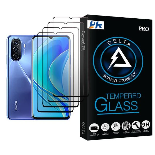 محافظ صفحه نمایش سرامیکی پی کی مدل Delta Glass4 مناسب برای گوشی موبایل هوآوی nova Y70 Plus بسته چهار عددی