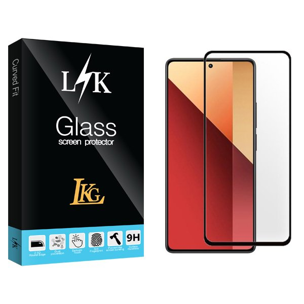 محافظ صفحه نمایش شیشه ای ال کا جی مدل LKK FullGlue مناسب برای گوشی موبایل شیائومی Redmi Note 13 4G