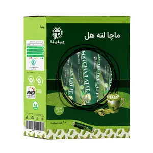 ماچا لته هل بدون شکر و شیرین شده با استویا پپتینا - 100 گرم بسته 10 عددی