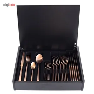 سرویس قاشق چنگال 24 پارچه آزا Selection مدل Touch Copper Matt کد 17036