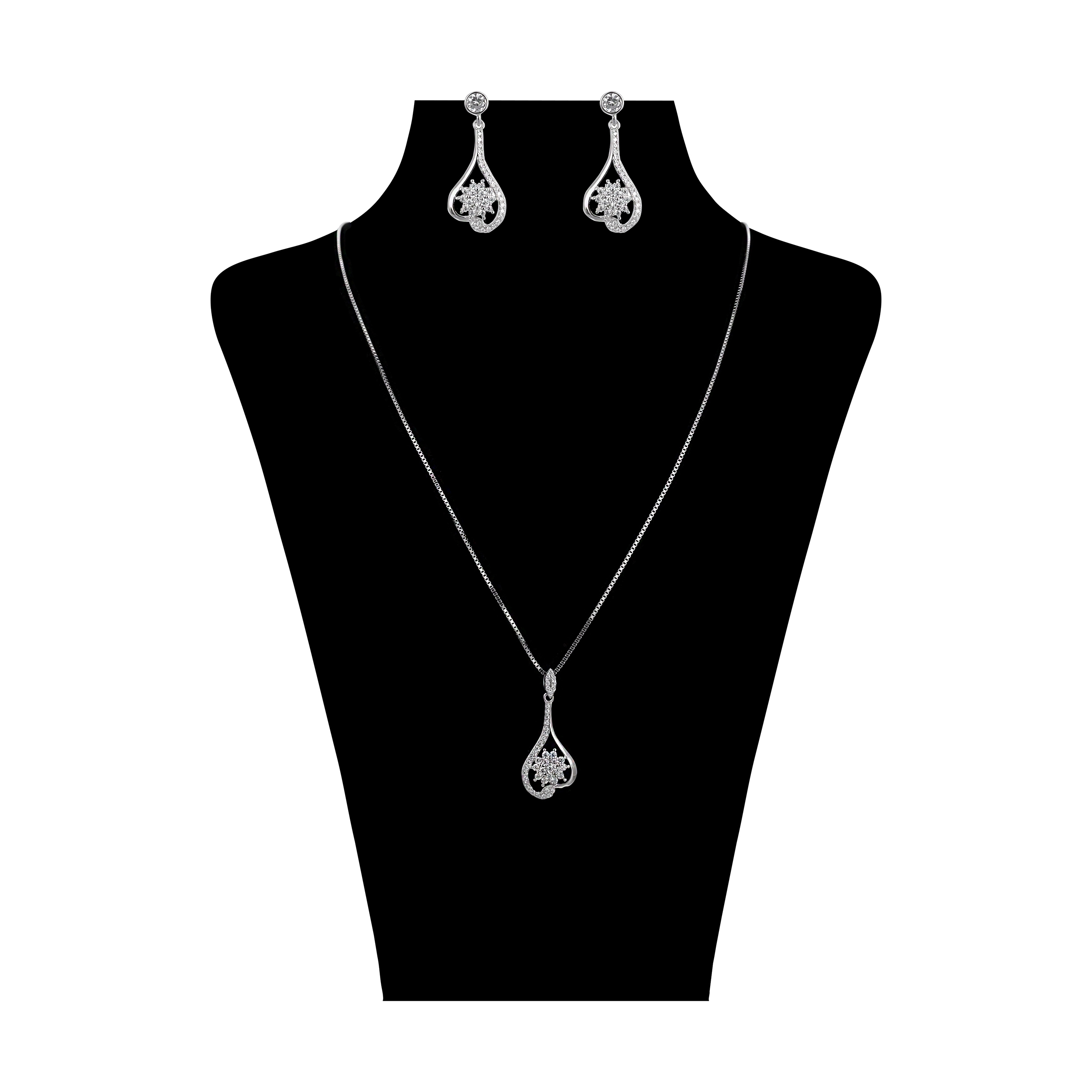 نیم ست نقره زنانه کد 9-104