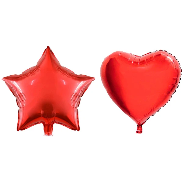 بادکنک فویلی سورتک مدل قلب و ستاره پلاس کد STF45 بسته 2 عددی