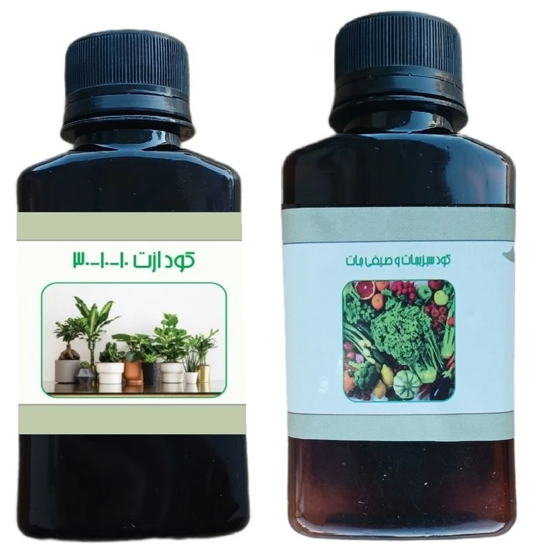 کود مایع ازت 10-10-30 و کود سبزیجات و صیفی جات مدل life - D حجم 110 میلی لیتر بسته 2 عددی