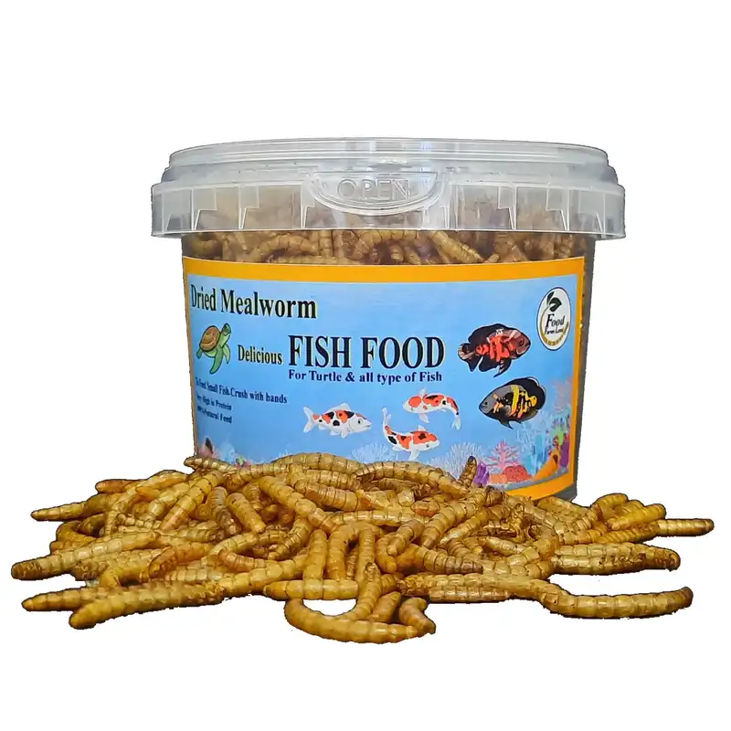 غذا خشک ماهی فایتر و گوشتخوار فود فارمز لند مدل میلورم وزن 50 گرم