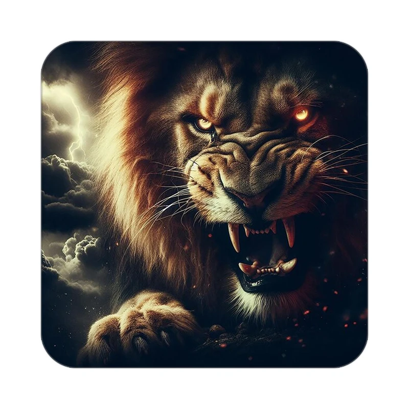 زیر لیوانی کاکتی طرح شیر مدل mp23028