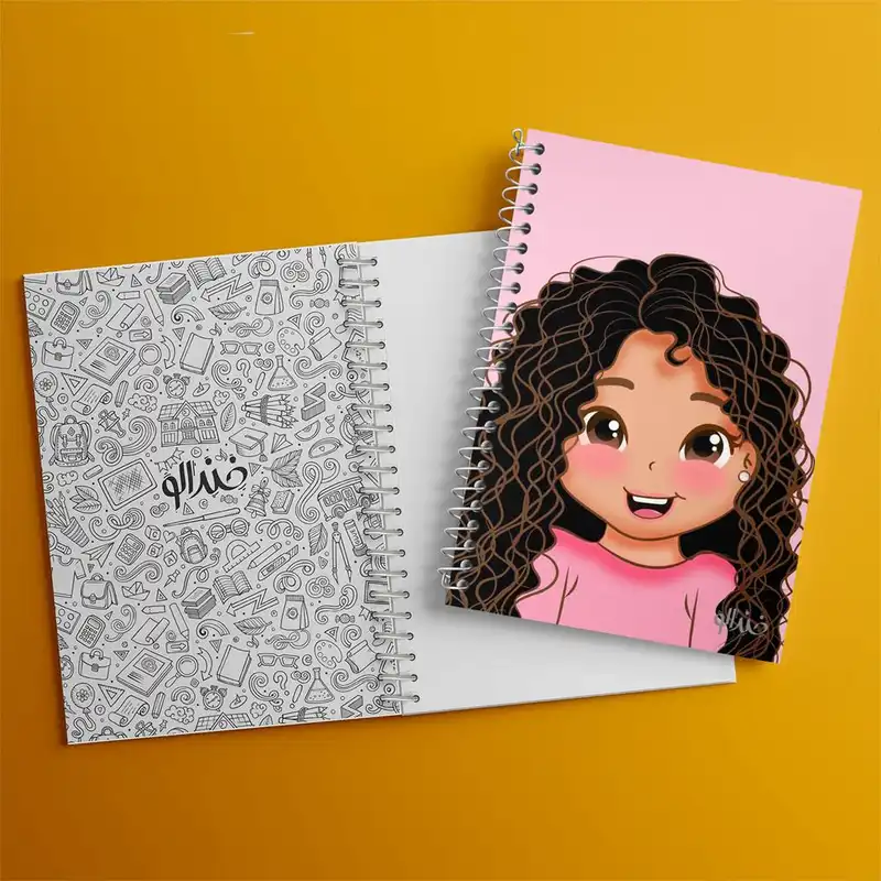 دفتر مشق 50 برگ خندالو مدل دخترانه فانتزی کد 25734