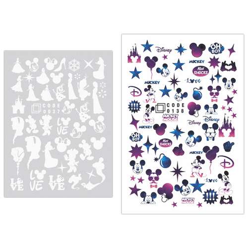 برچسب لنز ناخن مدل 37138 مجموعه 2 عددی 