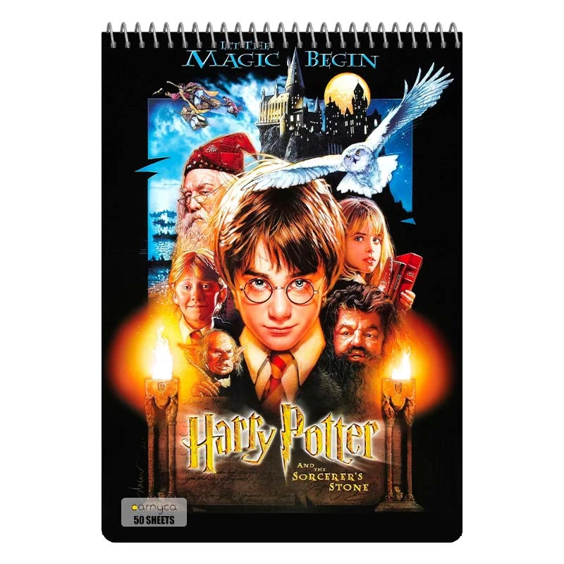 دفتر نقاشی 50 برگ سیمی کارنیکا طرح هری پاتر Harry Potter کد 98210
