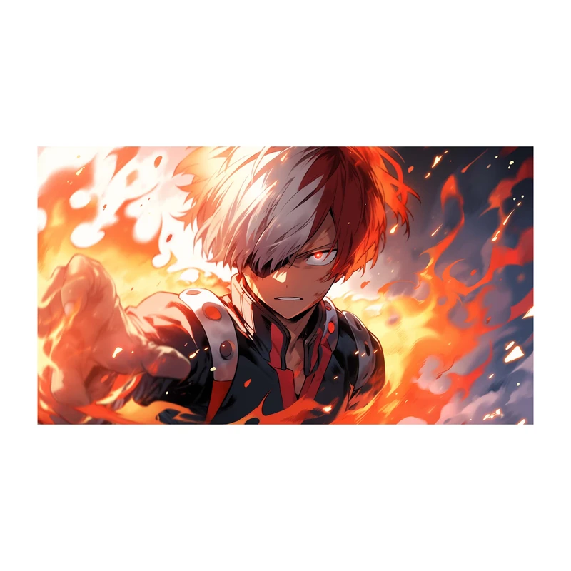 استیکر لپ تاپ و موبایل مدل انیمه طرح مدرسه قهرمانان من شوتو تودوروکی کد 1523