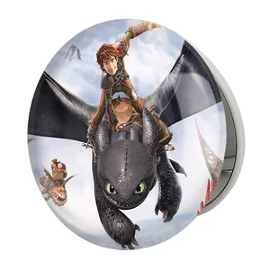 آینه جیبی خندالو طرح اژدها سواران DreamWorks Dragons مدل تاشو کد 13755 