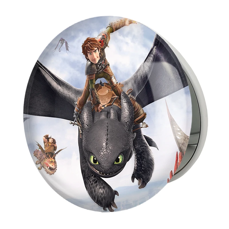 آینه جیبی خندالو طرح اژدها سواران DreamWorks Dragons مدل تاشو کد 13755 