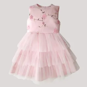 پیراهن دخترانه مدل رز رنگ صورتی