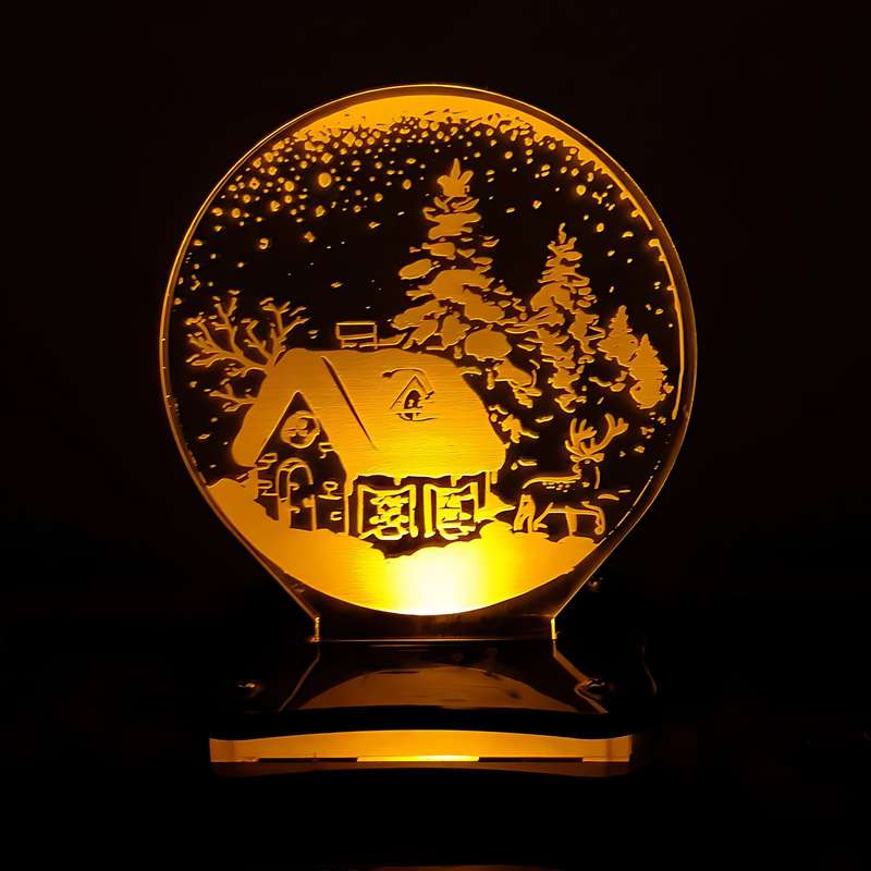 چراغ خواب مدل کلبه برفی