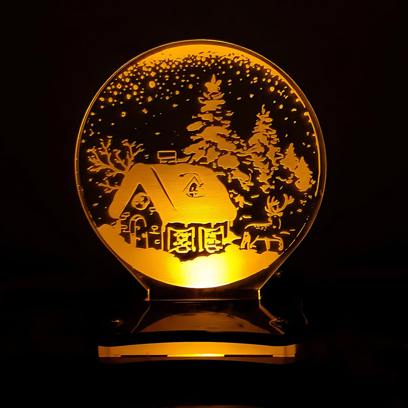 چراغ خواب مدل کلبه برفی