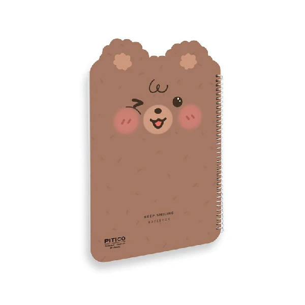 دفتر مشق 40 برگ پیتیکو مدل حاشیه دار خرس قهوه ای