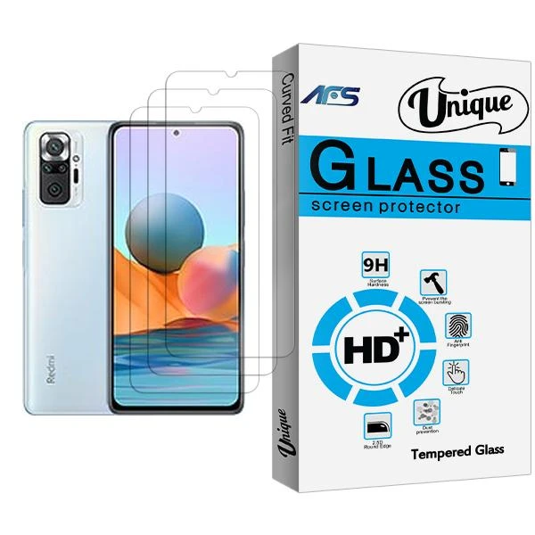 محافظ صفحه نمایش ای اف اس مدل Unique Glass MIX003 مناسب برای گوشی موبایل شیائومی Redmi Note 10 Pro بسته سه عددی