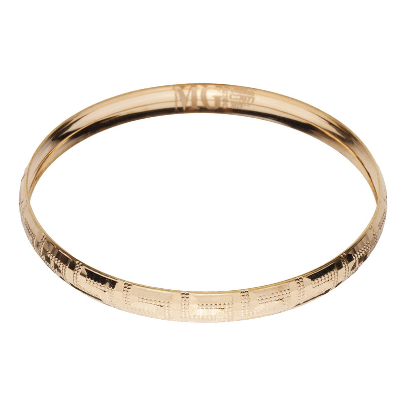 النگو طلا ۱۸ عیار زنانه رضا گلد مدل رز طرح ورساچه سایز ۱