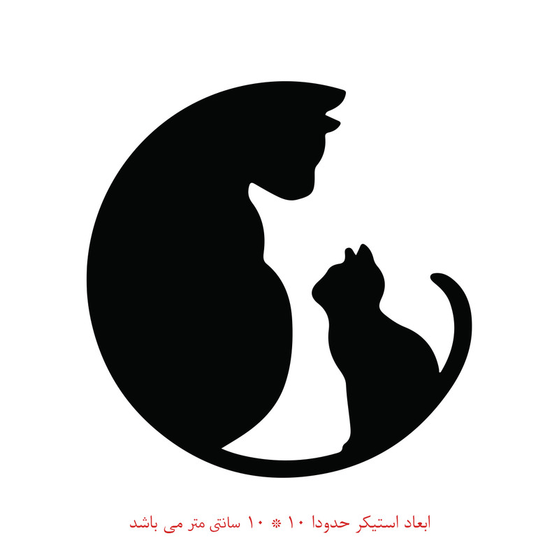 برچسب لپتاپ طرح گربه کد 883
