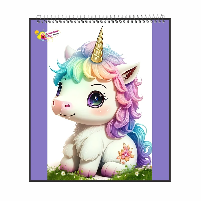 دفتر نقاشی 60 برگ گلبرگ مدل یونیکورن کد 1435