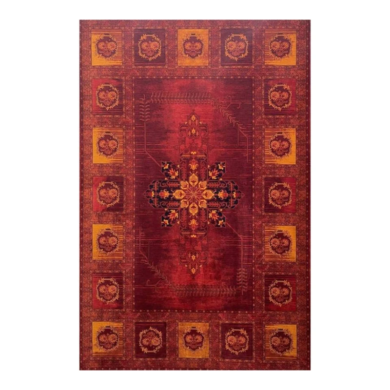 فرش ماشینی 700 شانه زمینه لاکی حاشیه لاکی مدل بلوچ آکریلیک کد 2801