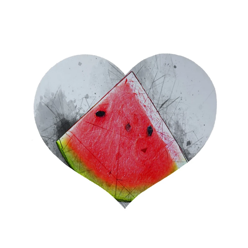 پادری مدل قلب طرح هندوانه کد 8437 سایز 90 × 90 سانتی متر