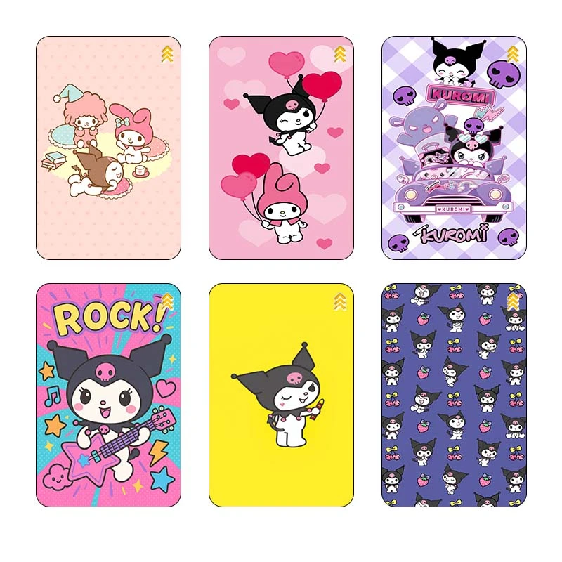 استيکر کارت کارنيکا طرح مای ملودی و کورومی My Melody & Kuromi کد 23090 مجموعه 6 عددی