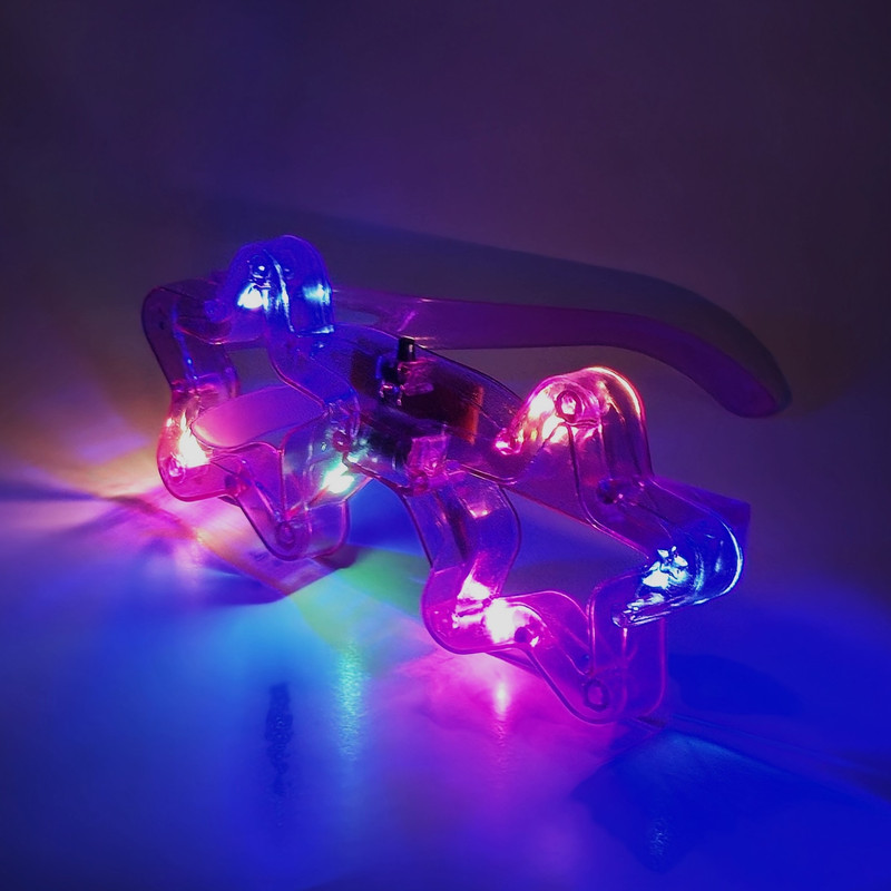 عینک تولد مدل LED چراغدار طرح ستاره ای